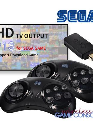 Беспроводная игровая консоль приставка sega y2 sg на 1800 игр 16 бит и больше 1000 игр 8 бит datafrog