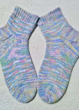 Шкарпетки жіночі "акварель" з пуха норки2 фото