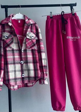 Костюм 3-ка с байковой рубашкой