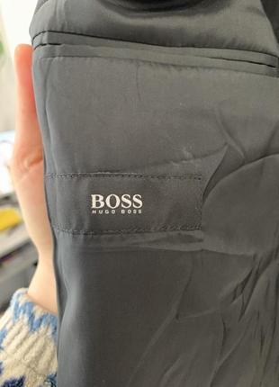 Шерстяной пиджак темно-синий оверсайз hugo boss6 фото