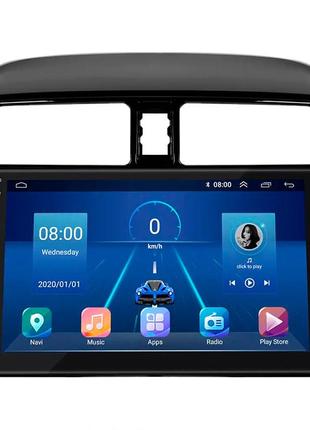 Штатна магнітола lesko для mitsubishi mirage vi 2012-2015 екран 9" 6/128gb 4g wi-fi gps top 2шт