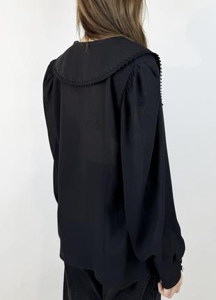 Винтажная блуза с большим воротником готическая лолита4 фото