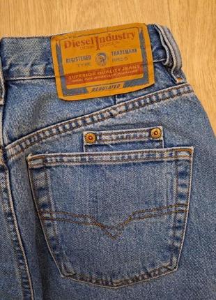 Классные голубые винтажные джинсы mom diesil, размер s.6 фото