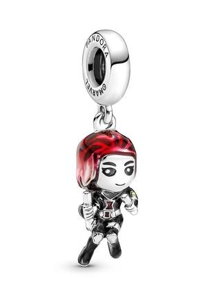 Серебряная бусина pandora черная вдова