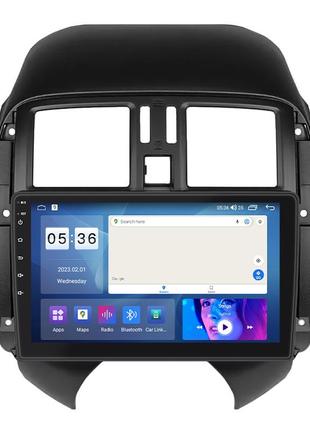 Штатна магнітола lesko для nissan sunny n17 рестайлінг 2014-2016 екран 9" 4/64gb carplay 4g wi-fi gps pri 8 шт.