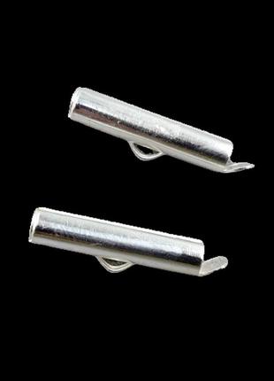Затискач-кінцівка finding циліндр слайдер 3.2 мм сріблястий 20 мм x 6 мм