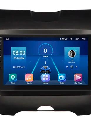 Штатна магнітола lesko для ford edge ii рестайлінг 2018-н.в. екран 9" 6/128gb 4g wi-fi gps top