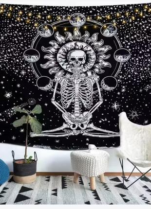 Панно, гобелен, постер скелет череп магия рок1 фото