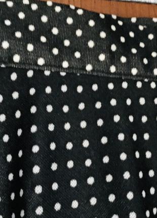 Шелковистая миди юбка в горох, подкладка 46-485 фото