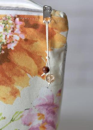 Проектна сумка для в'язання та рукоділля "осінні квіти"4 фото