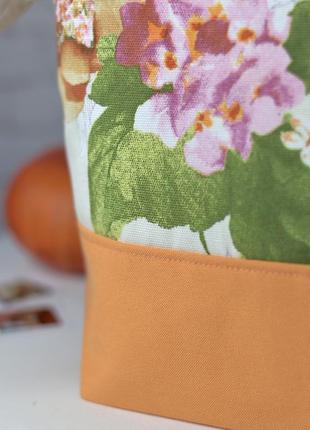 Проектна сумка для в'язання та рукоділля "осінні квіти"5 фото