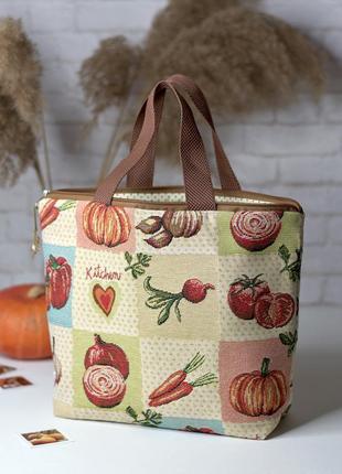 Проектна сумка для в'язання та рукоділля "вінтажна осінь"