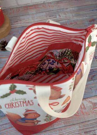 Проектна сумка для в'язання та рукоділля  ⁇  різдвяне вбрання4 фото