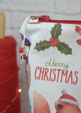 Проектна сумка для в'язання та рукоділля  ⁇  різдвяне вбрання5 фото
