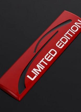 Наклейка на авто limited edition металічна 9.1x2.8 cm, червоний