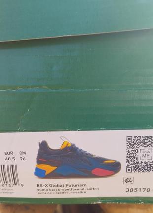 Кросівки чоловічі puma rs-x global us8 (26 cm)7 фото