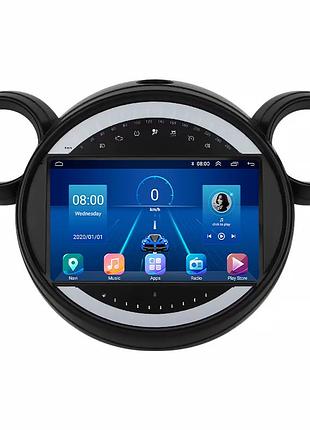 Штатна магнітола lesko для mini countryman i 2010-2016 екран 9" 4/64gb 4g wi-fi gps top кантрімен