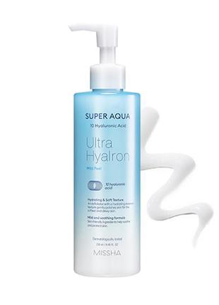 Missha, super aqua, м'який пілінг з гіалуронової кислотою, 250 мл1 фото