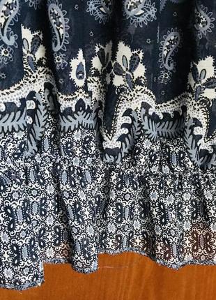 Романтичная объемная блуза с цветочным принтом. вискоза. италия2 фото
