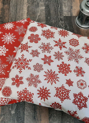 Подушка новорічна "сніжинки" розмір 40×40 см4 фото