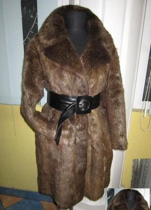 Шикарна жіноча натуральна боброва шуба із європи. лот 999