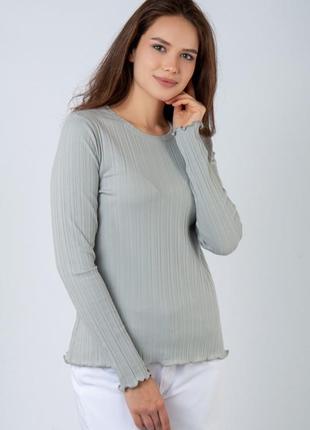 Женский джемпер рубчик, красивый лонгслив рубчик, женская блуза, батник женский