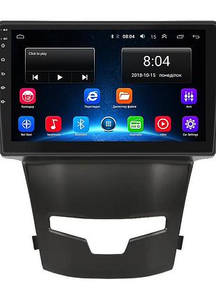 Штатна магнітола lesko для ssangyong korando iii рестайлінг 2013-2017 екран 9" 2/32gb wi-fi gps base
