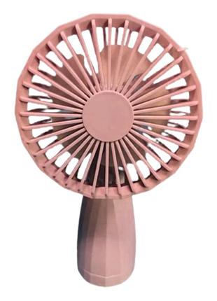 Настільний вентилятор портативний mini fan 6601 розкладний від usb рожевий