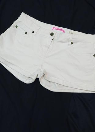 Белые стрейчевые короткие джинсовые шорты boden2 фото