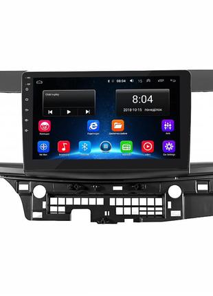 Штатная магнитола lesko для mitsubishi lancer x рестайлинг 2 2015-2017 экран 10" 2/32gb/ wi-fi optima and 21шт