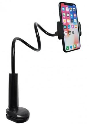 Тримач для телефону та планшета з кріпленням до столу чорний2 фото