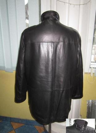 Велика шкіряна чоловіча куртка paolo negrato. 64р. лот 7113 фото