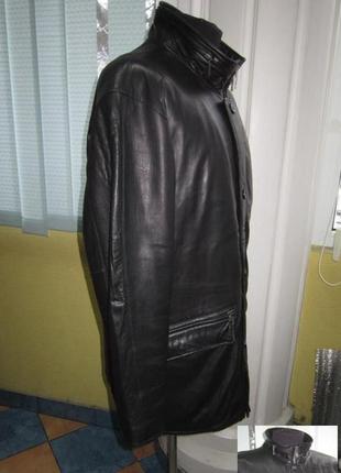 Велика шкіряна чоловіча куртка paolo negrato. 64р. лот 7114 фото