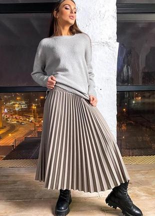 Женский джемпер, свитер, свободный, универслаьный размер. однотонный. серый  un2 фото