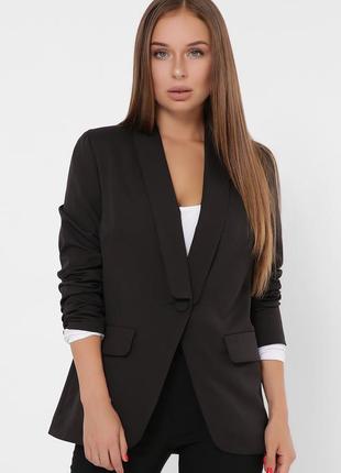 Однобортный пиджак черный на одну пуговицу | 79836