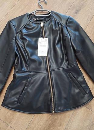 Zara куртка женская экокожа 3046/643/800 разм. xs7 фото