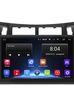 Штатна магнітола lesko для toyota vitz ii (xp90) 2005-2011 екран 9" 2/32gb wi-fi gps base вітс