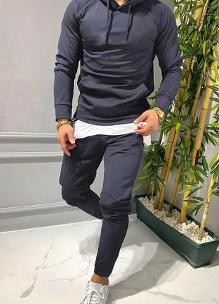 Весенний спортивный костюм худи + штаны, двухнить