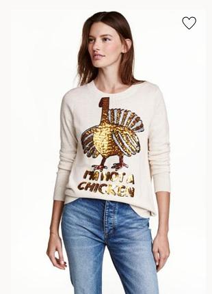 Мягусенький джемпер светр з курочкою