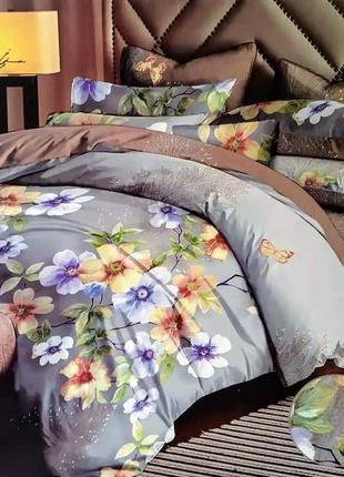 Комплект сатинового постельного белья "весна"