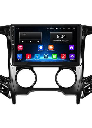 Штатная магнитола lesko для mitsubishi l200 v manual ac 2015-2019 экран 9" 2/32gb wi-fi gps base мицубиси