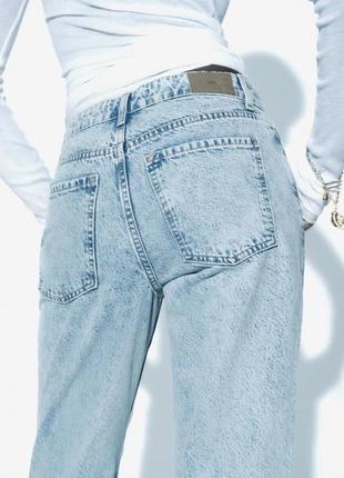 Трендовые джинсы zara straight fit с актуальной средней посадкой6 фото