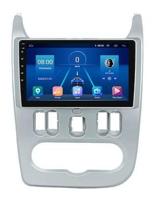Штатна магнітола 9" lesko для dacia sandero i 2007-2012 2/32gb wi-fi gps base дачища