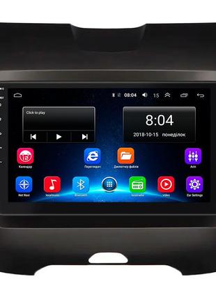 Штатна магнітола lesko для ford edge ii рестайлінг 2018-н.в. екран 9" 2/32gb wi-fi gps base форд едж