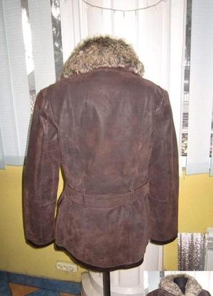 Жіноча шкіряна куртка з поясом designer s. данія. 52р. лот 745 фото