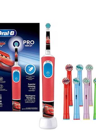 Электрическая зубная щетка oral-b d103 vitality pro kids cars