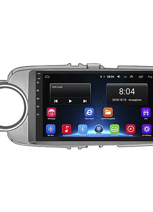 Штатная магнитола lesko для toyota yaris iii 2010-2014 экран 9" 2/32gb wi-fi gps base тойота