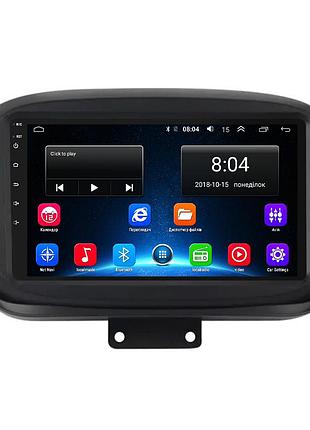 Штатна магнітола lesko для fiat 500x i рестайлінг 2018-н.в. екран 9" 2/32gb wi-fi gps base фіат
