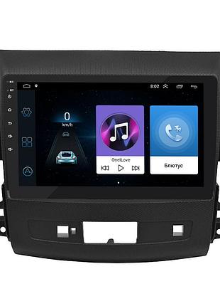 Штатная магнитола lesko для mitsubishi outlander ii 2005-2009 экран 9" 1/16gb/ wi-fi optima gps android 8шт