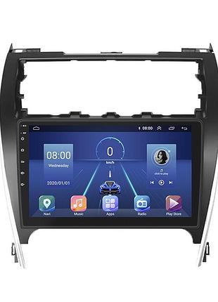 Штатна магнітола lesko для toyota camry (usa) vii (v55) 2011-2015г 10" 4/32gb 4g wi-fi gps top тойота камрі